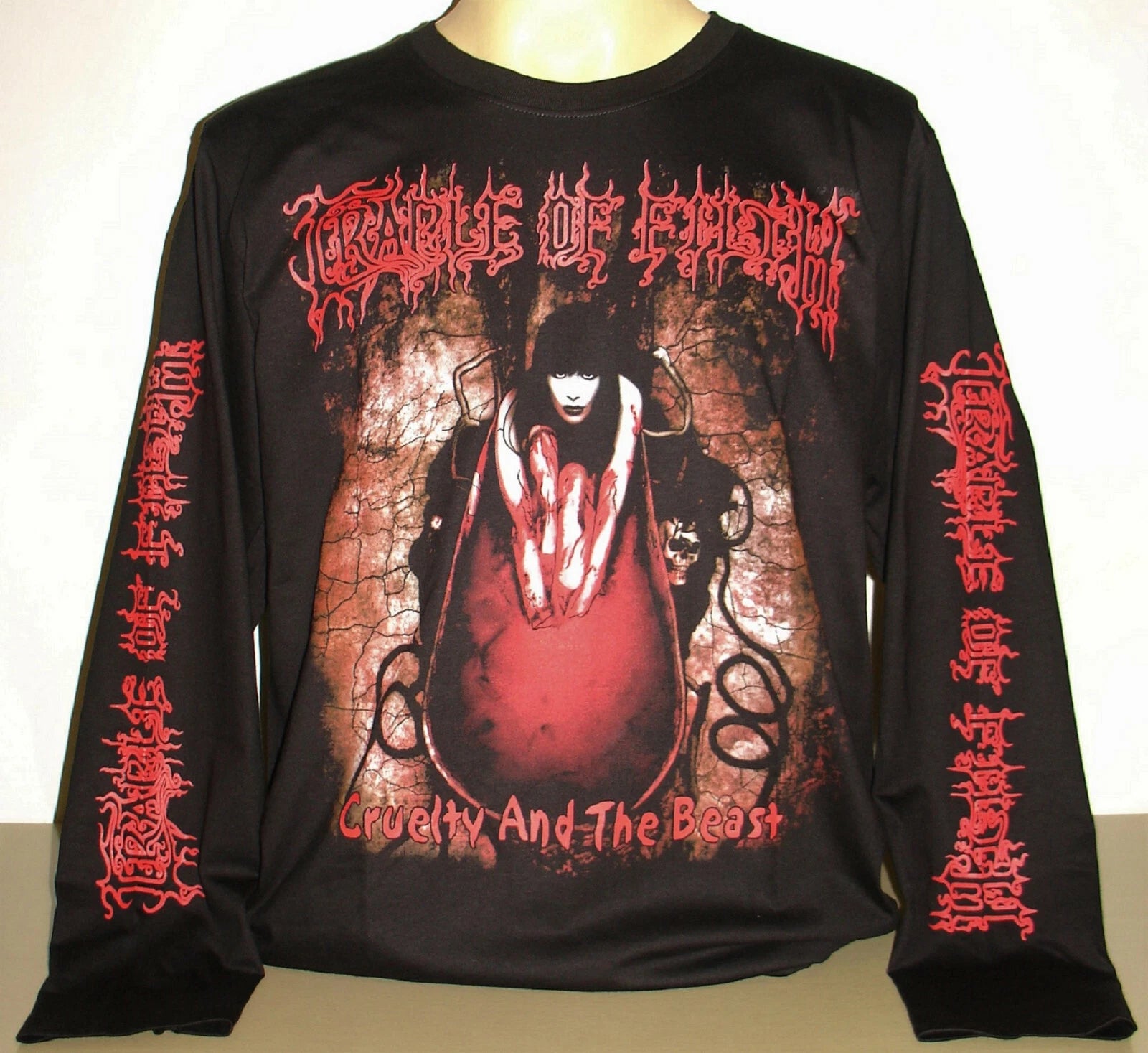 Cradle Of Filth Cruelty And The Beast Long Sleeve T-Shirt Size S M XL 2XL 3XL