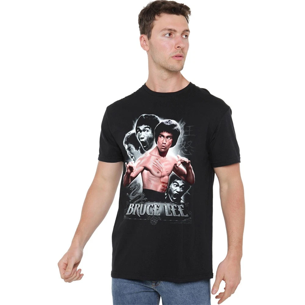 Bruce Lee Inner Fury T-Shirt S-5XL, Black