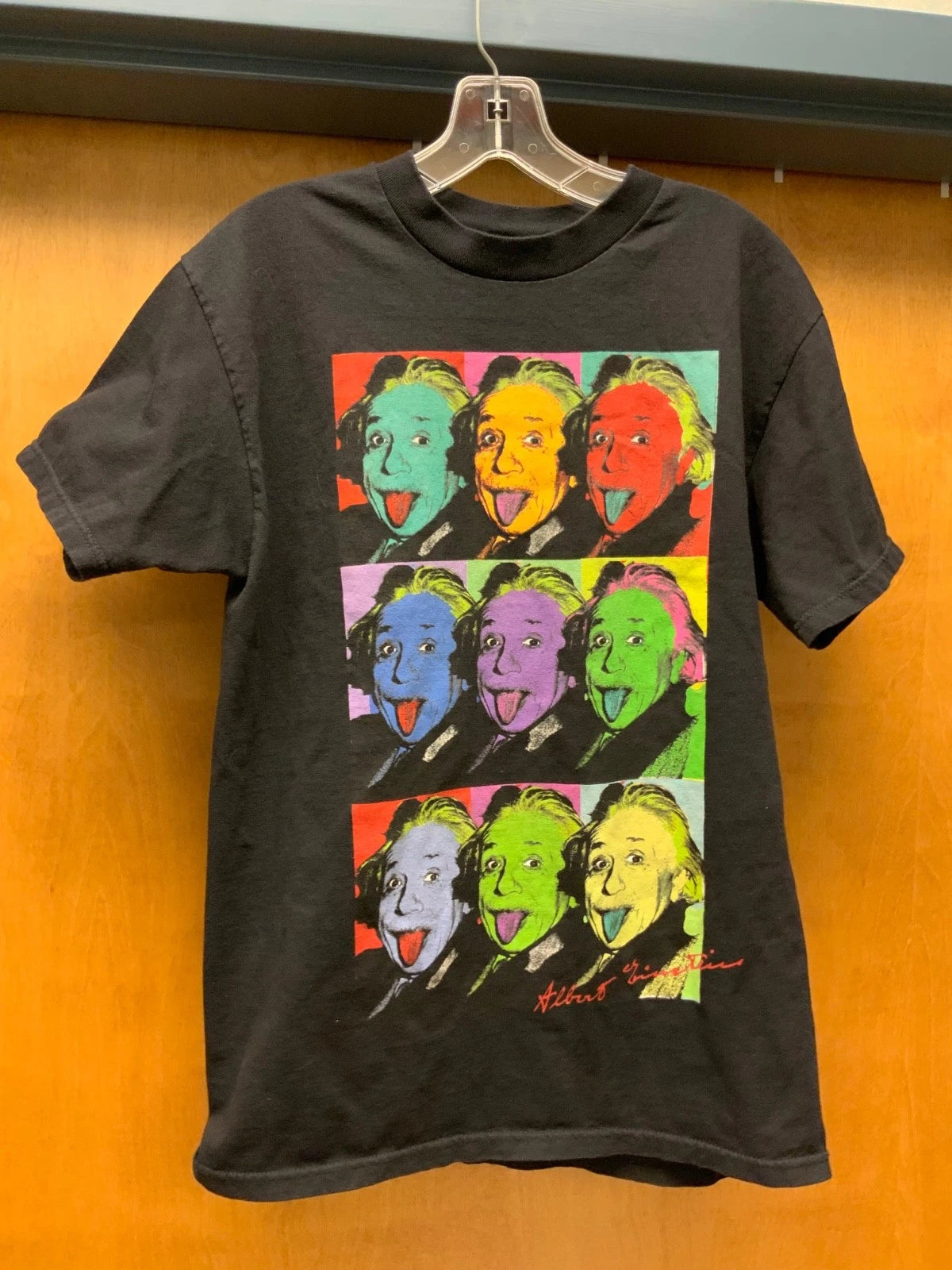 ALBERT EINSTEIN Pop Art T-shirt, Andy Warhol-style Images, Size M   HARD TO FIND