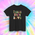 Peace Hope Love Shirt Retro 70s Hippie Aesthetic Boho Gift S-5XL
