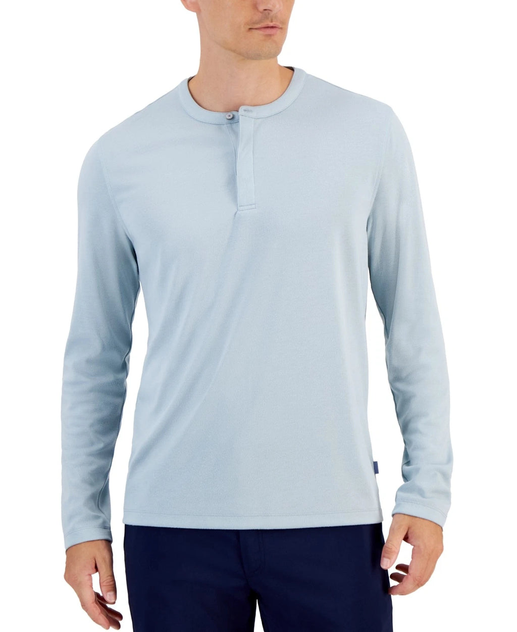 Alfani Men Regular fit Long Sleeve T-Shirt Shirt XXL Blue Solid
