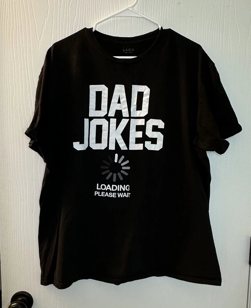 Dad Jokes Loading black & white short sleeve casual tee shirt men’s 2x