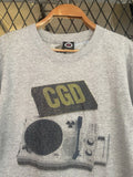 Vtg 90s CG Design Dj Turntable Graphic T shirt Art / Pop Art