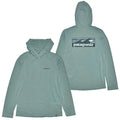 Patagonia Men Capilene Cool Daily Hoody Boardshort Logo L/S T-shirt - Blue Sage
