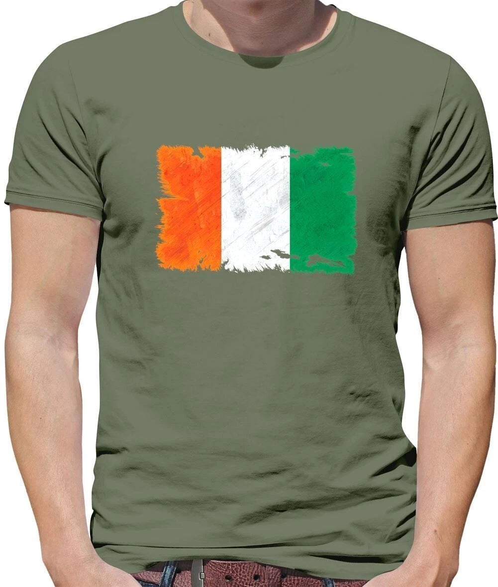 Ivory Coast Grunge Stil Flagge - Herren - Flaggen Yamoussoukro Love City