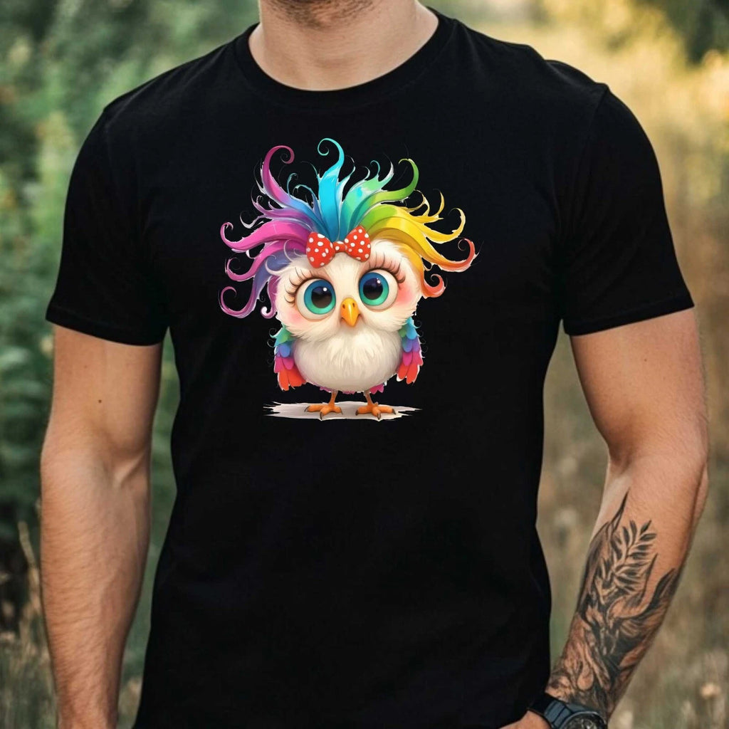 Mens Funny Chicken Print Cotton T-Shirt Size XS to 5XL