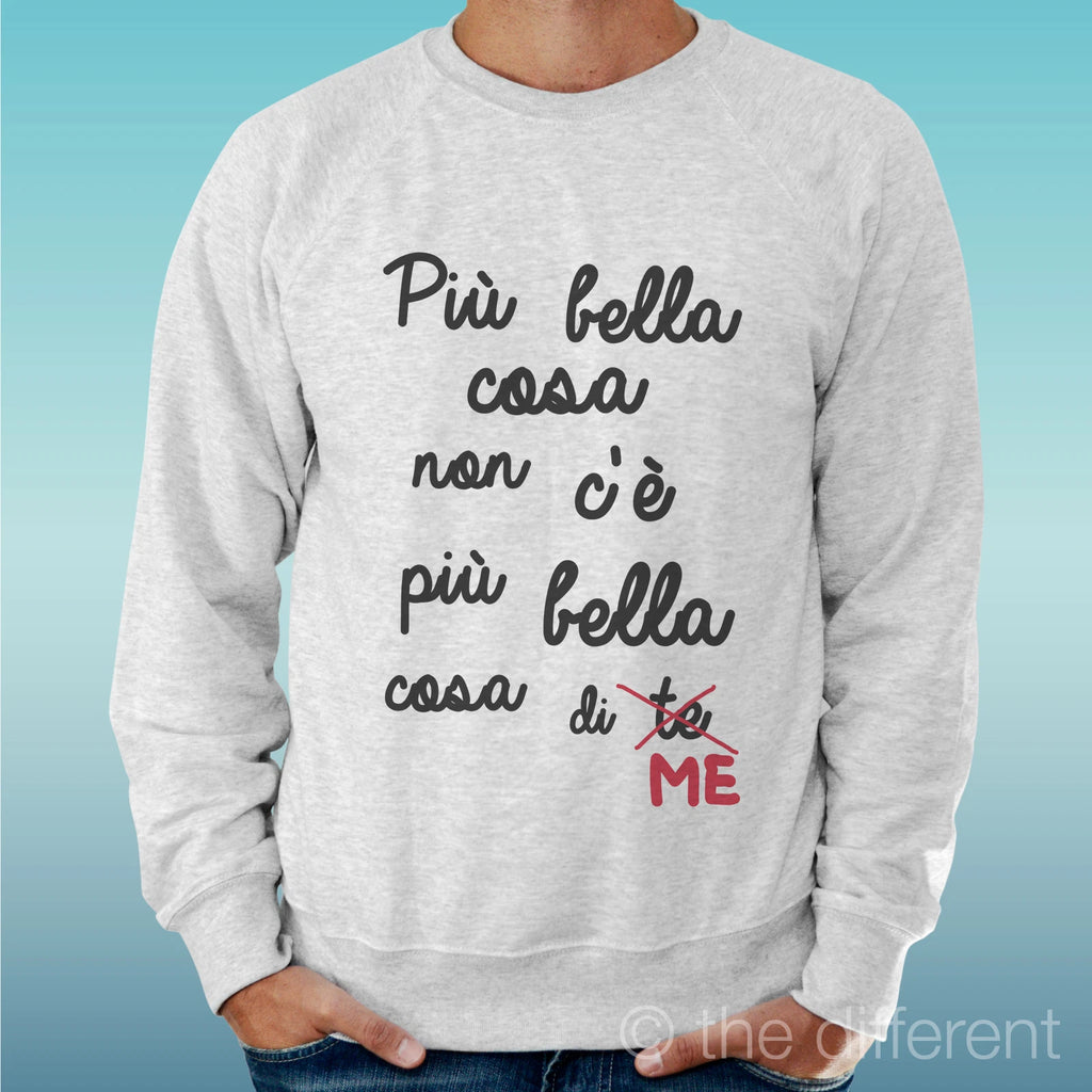 Felpa Man Light Sweater Light Grey " Plus Bella What Not There Is Funny "