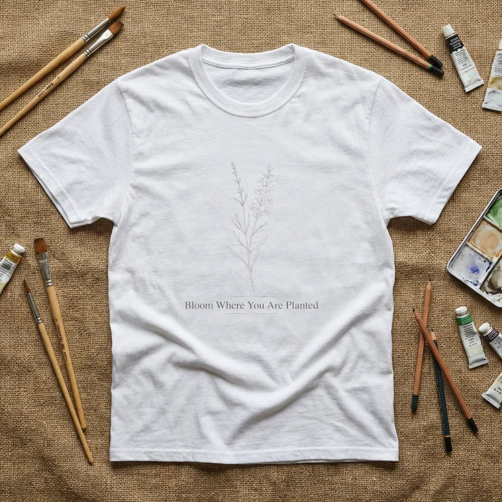 Wildflower Bloom Minimalist Graphic Tee