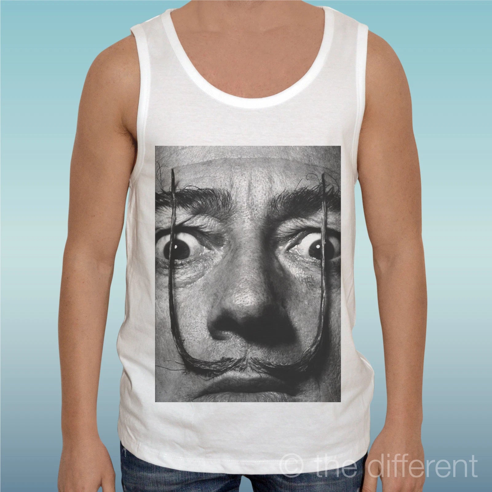 Canotta T-Shirt " Salvador Dali Mustache On " Gift Idea Road To Happiness