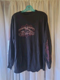 Orange County Choppers Shirt Men L Black Y2K Flames Biker Long Sleeve