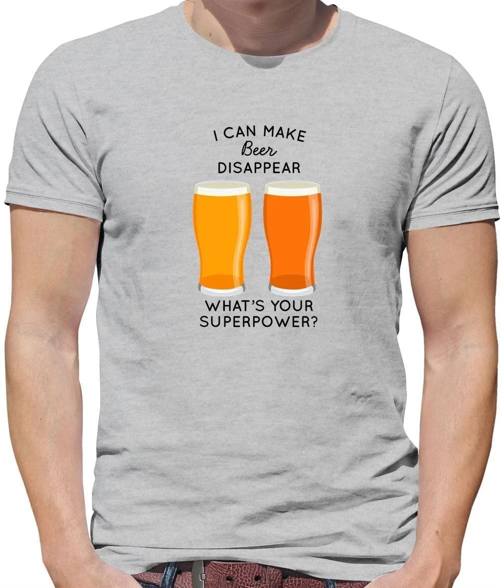 I Make Beer Disappear Superpower - Mens T-Shirt - Funny Drink Pub Beers