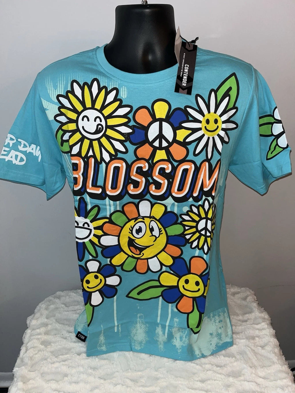 CONTENDER MENS STREETWEAR BLOSSOM PUFF PRINT POP ART GRAPHIC T-SHIRT 2XL NWT $50