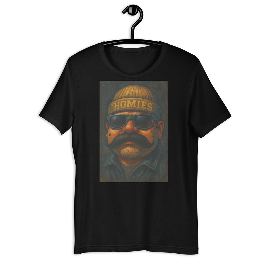 Chicano Homies Beanie Sunglasses Mustache Street Art T-Shirt Design!