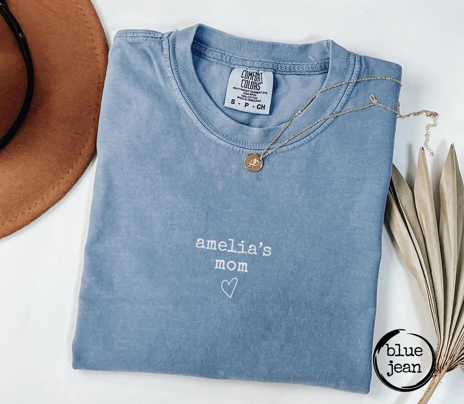 First Mothers Day Gift for Mom Shirt, Minimalist Mom Tee, Custom Kids Name Gift