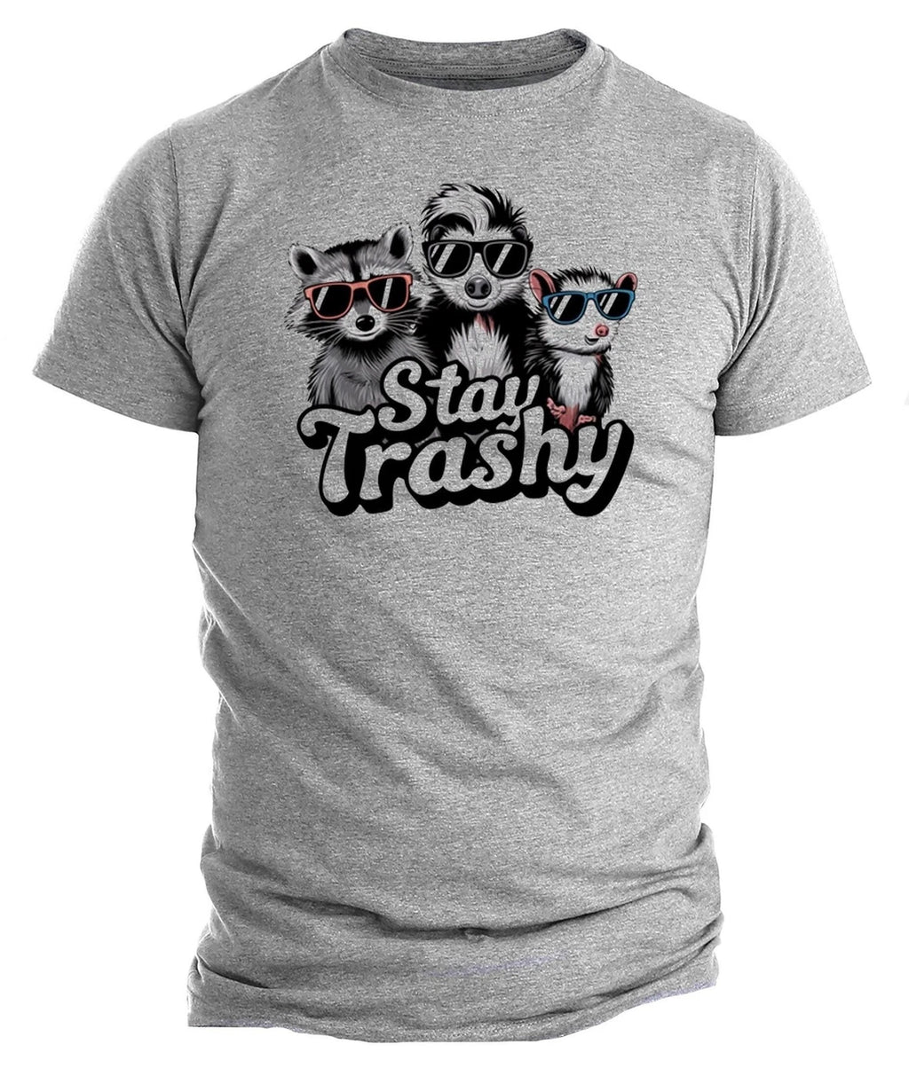 Stay Trashy T-Shirt – Funny Raccoon, Opossum & Skunk Retro 90s Tee, Boho Animal