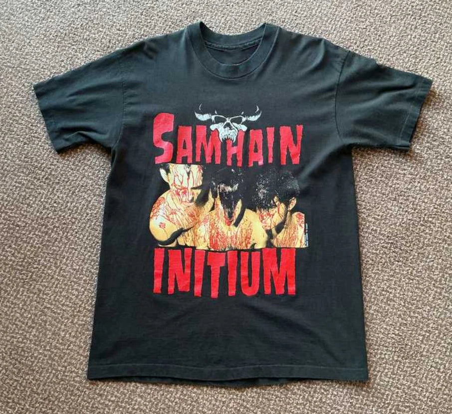 Vintage 1990 Samhain Initium T-Shirt Anvil Tag Danzig Misfits Punk Tee S-5XL