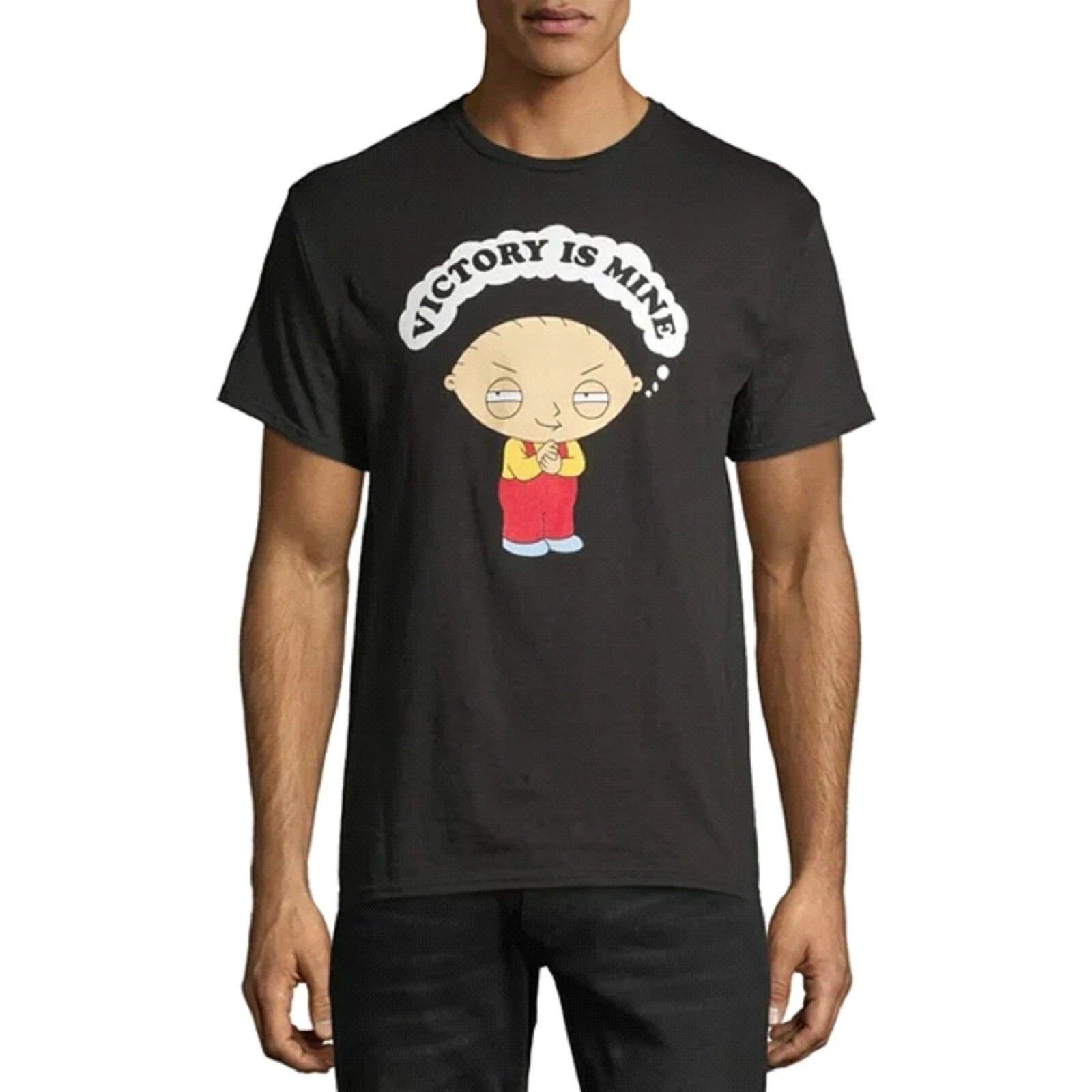 Family Guy Stewie Griffin Victory is Mine Men's Black T-Shirt NWT