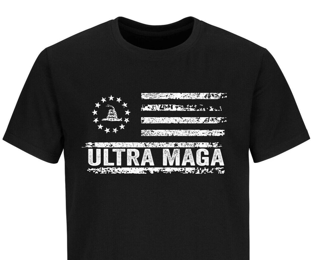 Ultra MAGA Joe Biden Funny Trump T-shirt Political Shirts Trump 2024 USA Flag