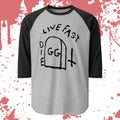GG Allin Tattoo 3/4 Sleeve Raglan Baseball Shirt Scum Punk Murder Junkies