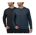 Rugged Elements 2-pk. Men's Sueded Long Sleeve Crew Tee Black Blue Size M, L, XL