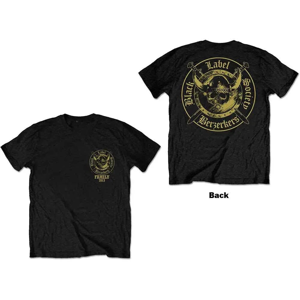Black Label Society 'Berzerkers' Black T shirt - NEW