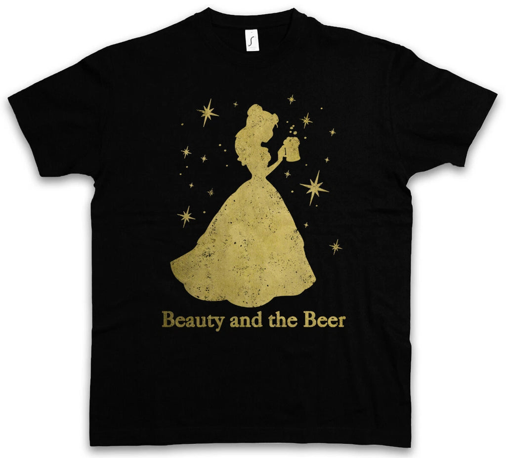 Beauty and the Beer T-Shirt Fun Alcohol Drunk Intoxicated Party Drunken Hangover