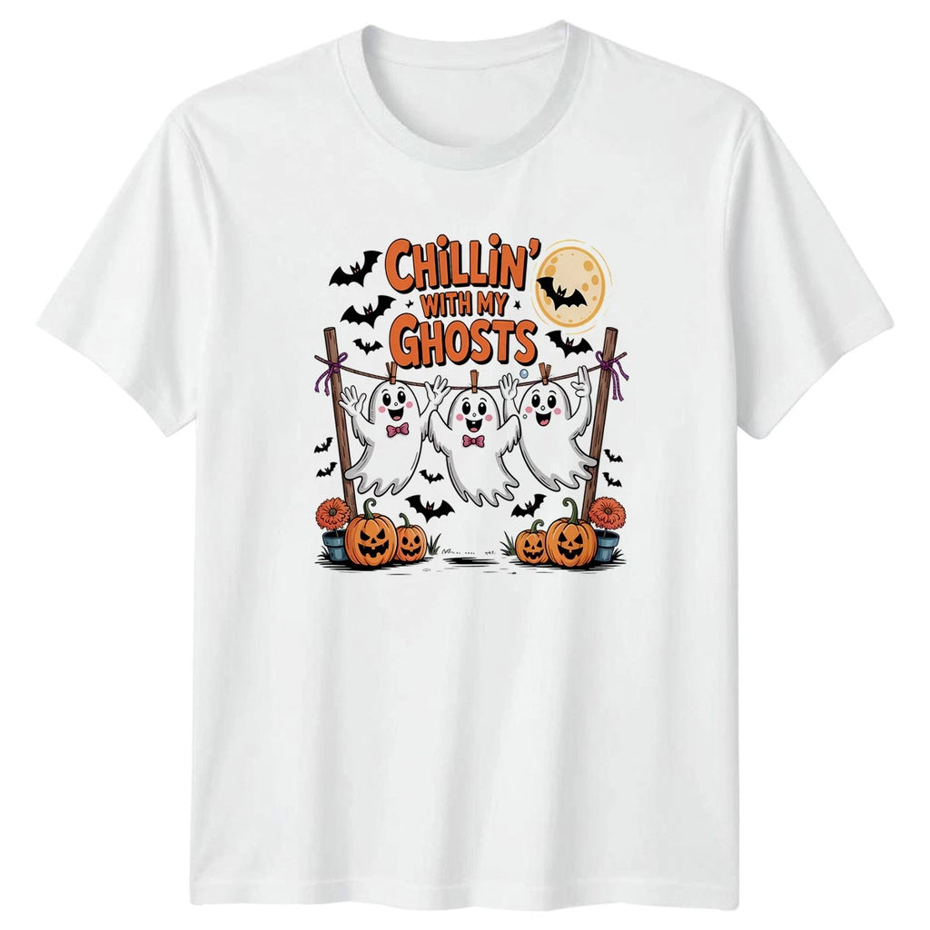 Chillin With My Ghosts T-Shirt Cute Ghost Halloween Halloween Gift