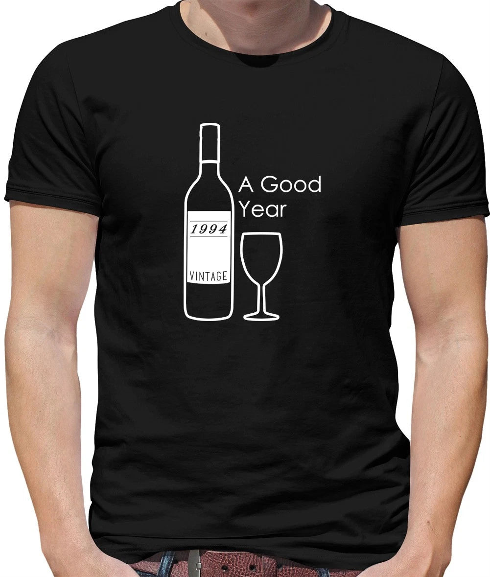 Wine A Good Year 1994 Mens T-Shirt - Birthday - 25th - 25 - Age - Birth year