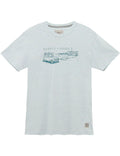 Men's T-Shirt cult car R4 "BIARRITZ" France France light blue blue