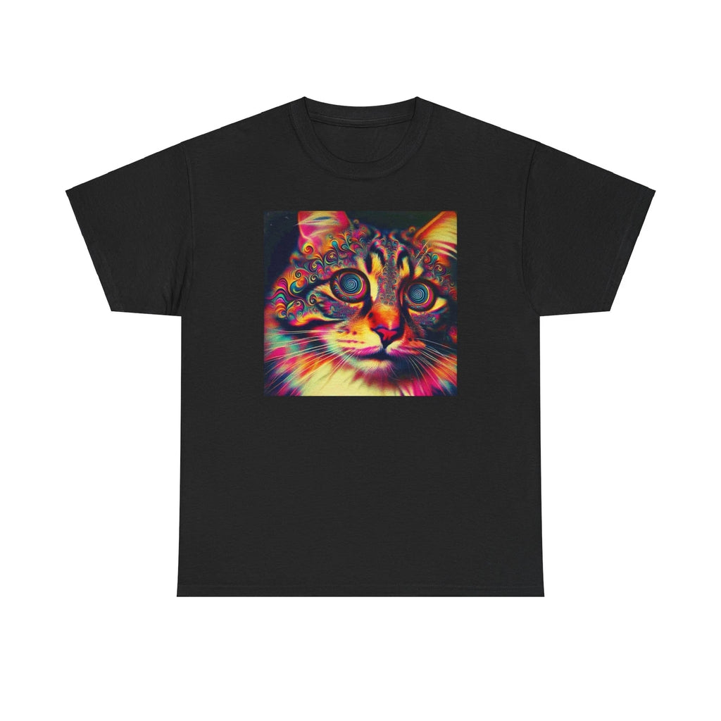 Psychedelic Cat Tee, Dark Grunge, Scene, Punk Aesthetic, Gothic Alt Shirt, D9
