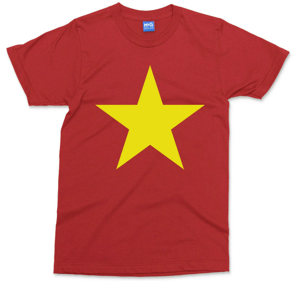 Vietnam Country Flag T-shirt Vietnamese Yellow Star Symbol Asia Gift Unisex Top