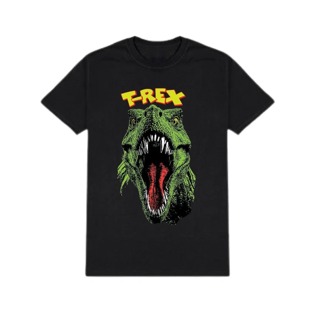 Primal T-Rex Graphic T-Shirt Vintage Dinosaur Streetwear Tee Retro Monster Top