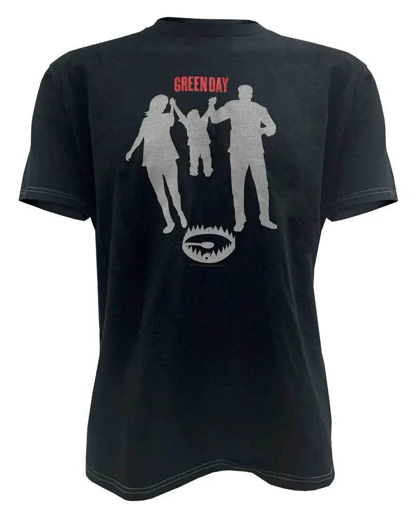Green Day Men's Parents, Kid & Bear Trap Tee T-Shirt, Black. GreenDay-Beartrap