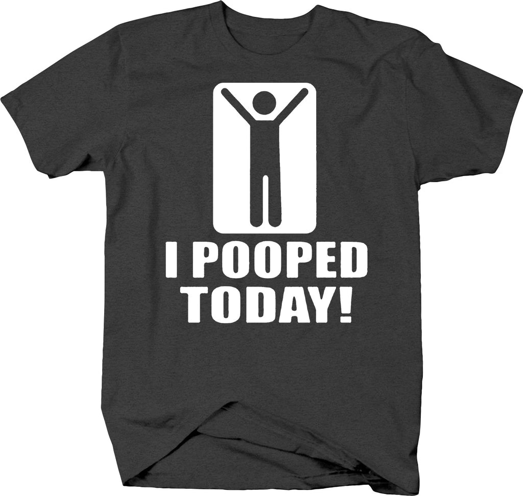 I Pooped Today Dad Joke Tshirt for Men Dark Gray
