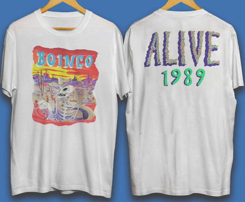 80s Oingo Boingo T-Shirt Alive Gift fans All size