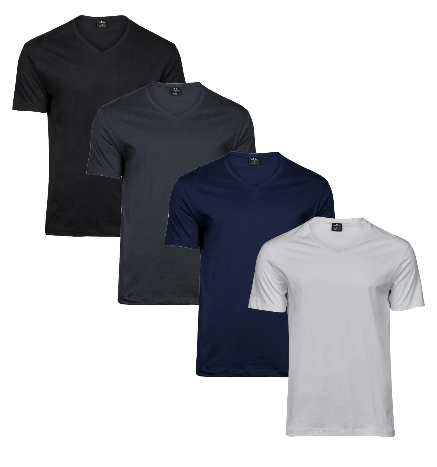 Tee Jays V Neck Sof Tee Short Sleeve Cotton Vee Neck T-Shirt S-3XL