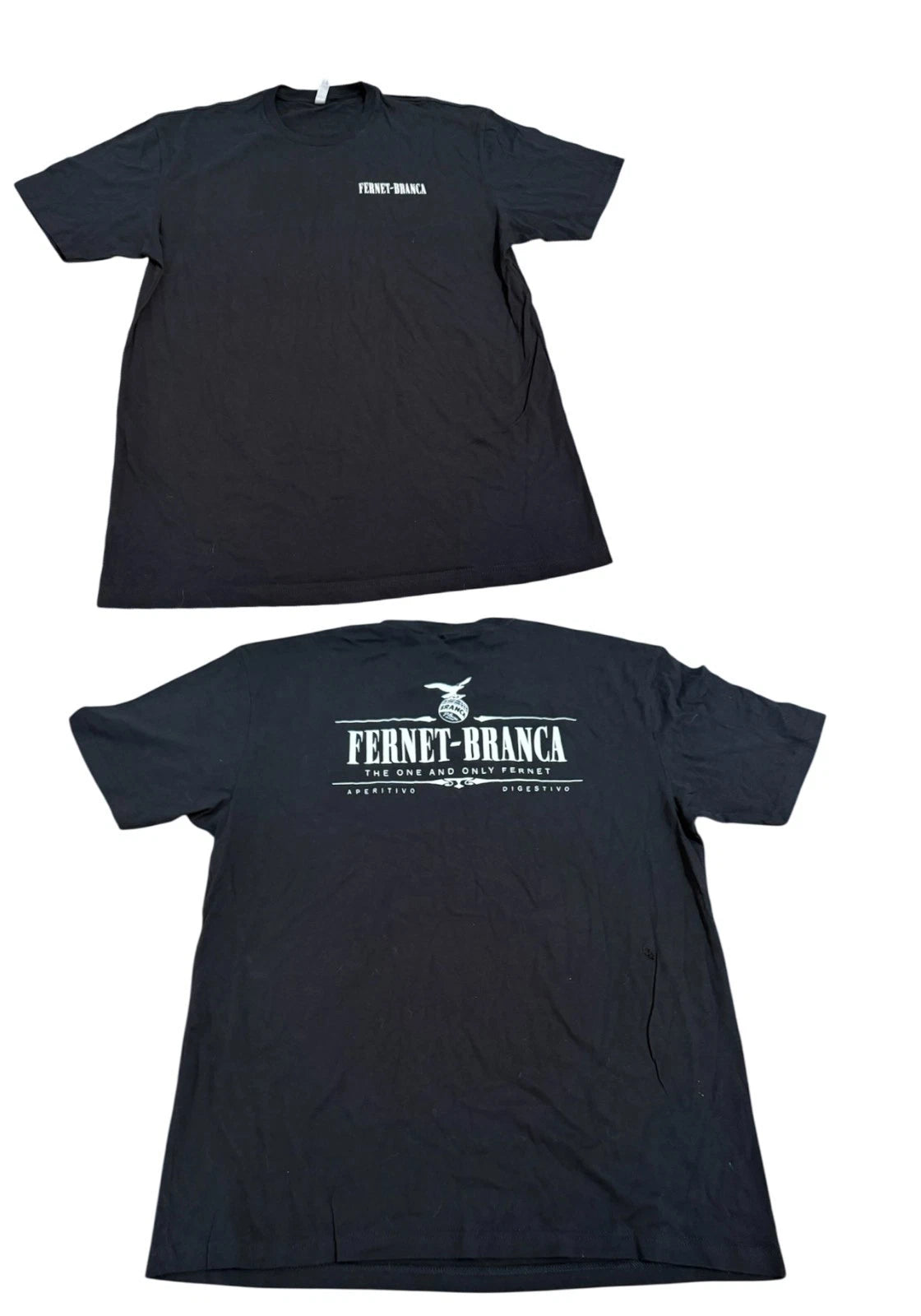 Fernet Branca Shirt Mens XL Black White 2 Sided Double Next Level t Shirt