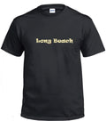 Long Beach Gold Logo Tee Shirt Urban Street Art Style Souvenir  LBC T-shirt