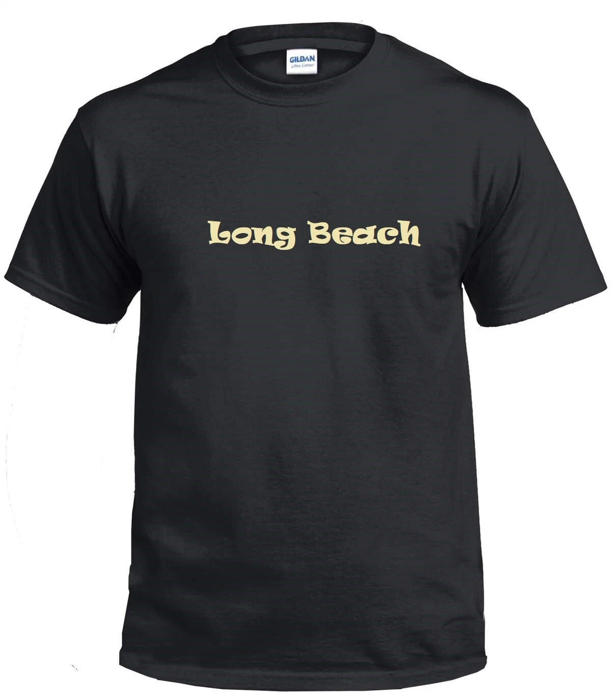 Long Beach Gold Logo Tee Shirt Urban Street Art Style Souvenir  LBC T-shirt