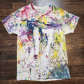 Colorful Artsy Hippie Hand Paint Splatter T Shirt Adult Size Large Multicolor