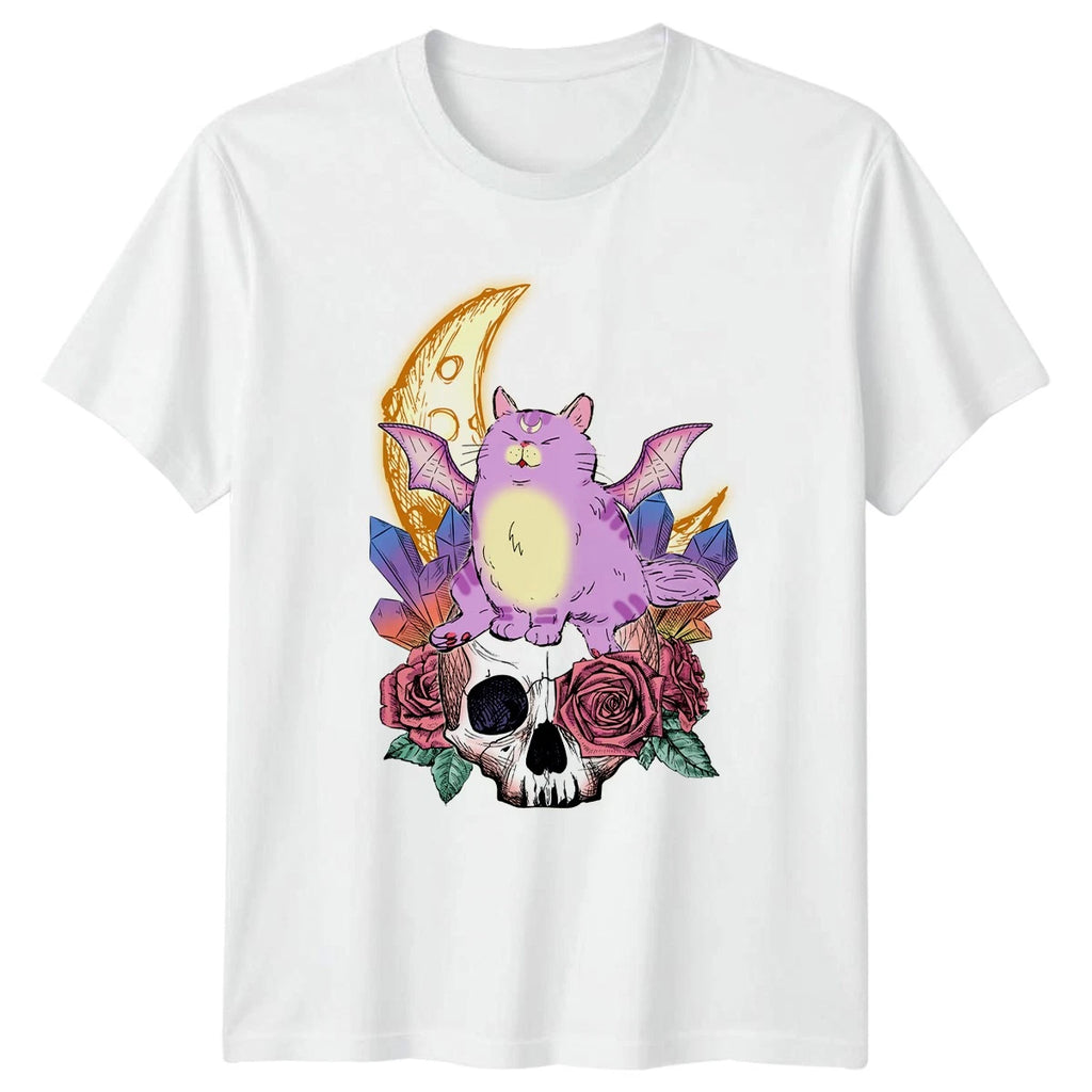 Kawaii Pastel Goth Bat Cat T-Shirt Pastel Goth Alternative Clothing