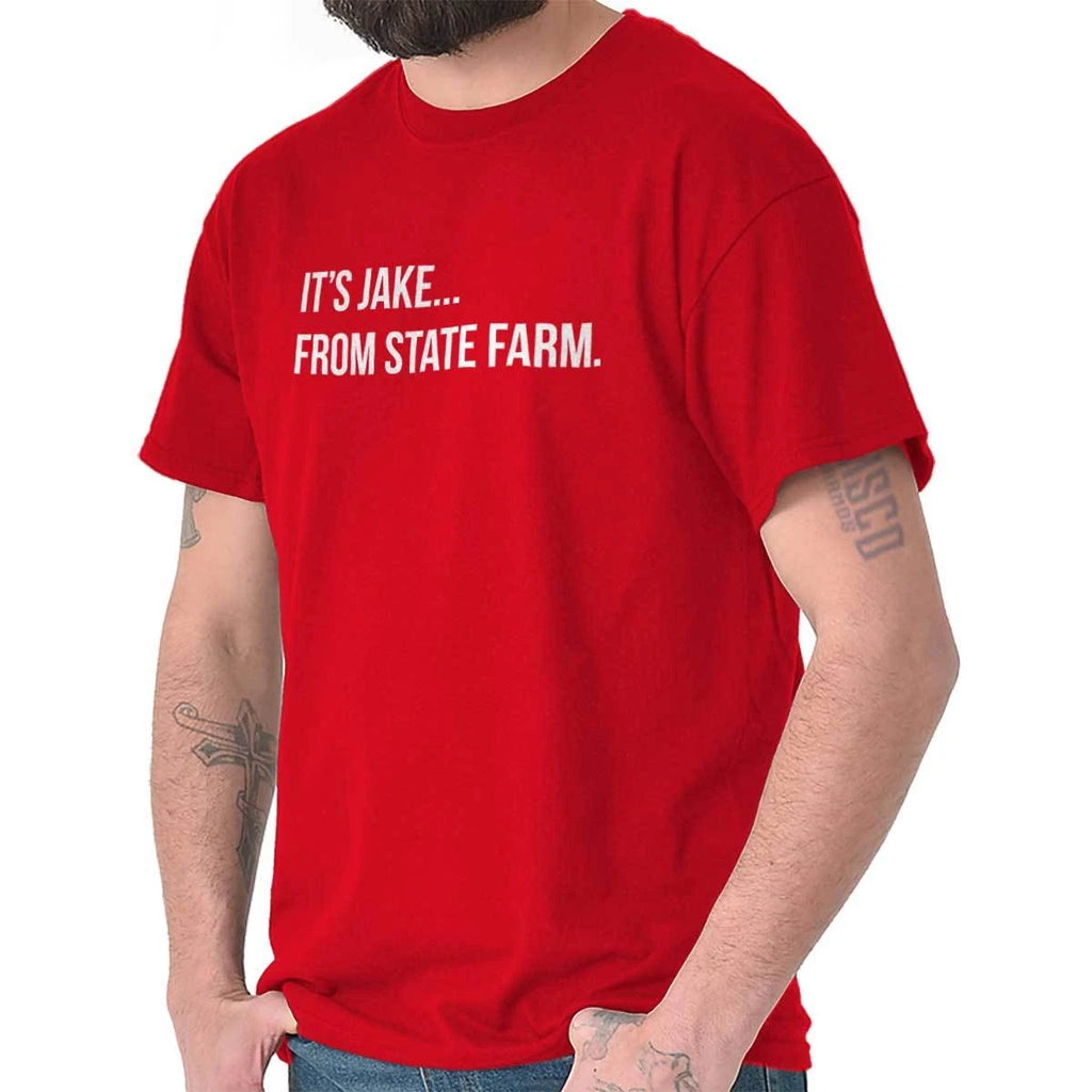 Funny Jack Insurance Commercial Costume Joke Womens or Mens Crewneck T Shirt Tee