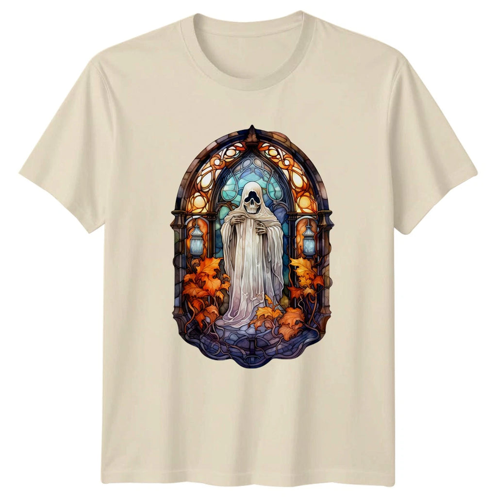 Stained Glass Ghost T-Shirt Halloween Gift For Him And Her