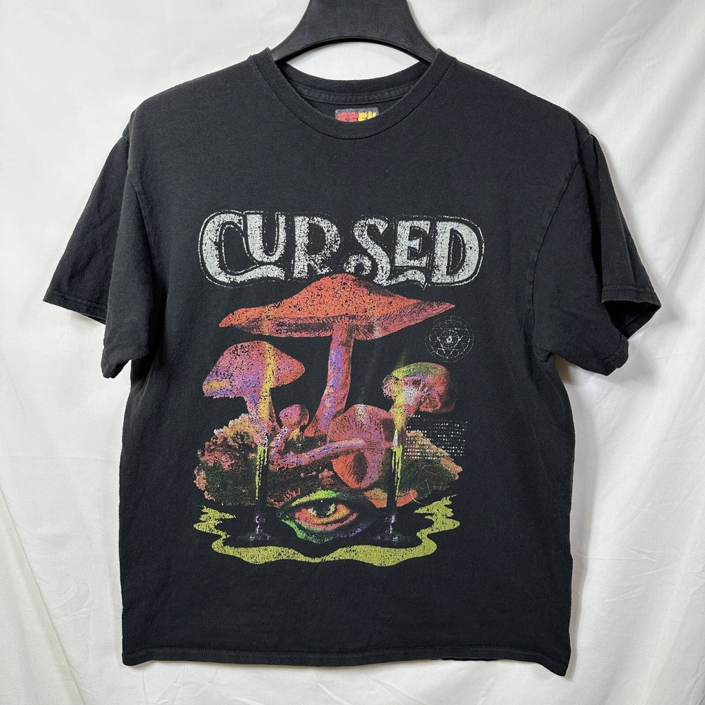 Teen Hearts Cursed Mushroom Men's Large T-Shirt Psychedelic LSD Distressed Tee