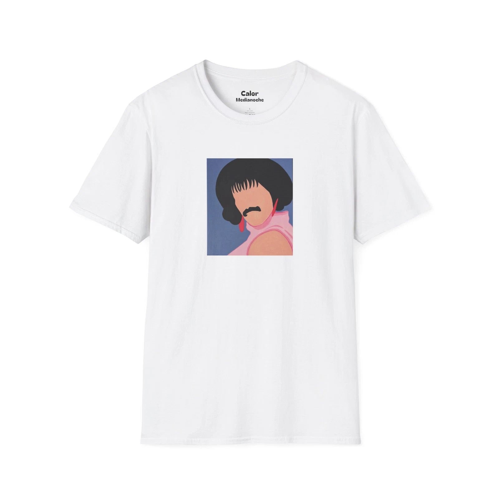 Retro Moustache Portrait T-Shirt | Minimalist Pop Art Tee