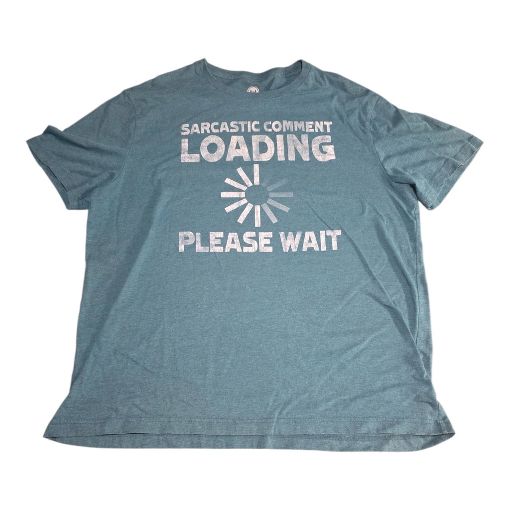 Hybrid Threads T Shirt Mens 2XL Blue Sarcastic Comment Loading Graphic Tee