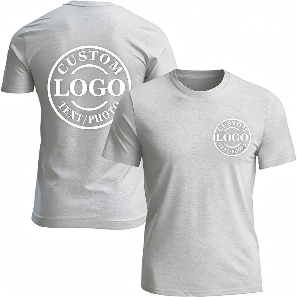 Personalized short-sleeved T-shirt (men /women) with custom text logo/Image
