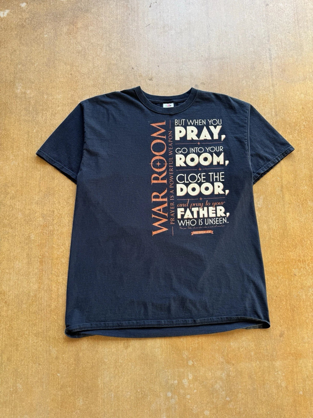 VTG 2015 War Room Jesus Movie Promo Black T-Shirt Drama XL Y2K
