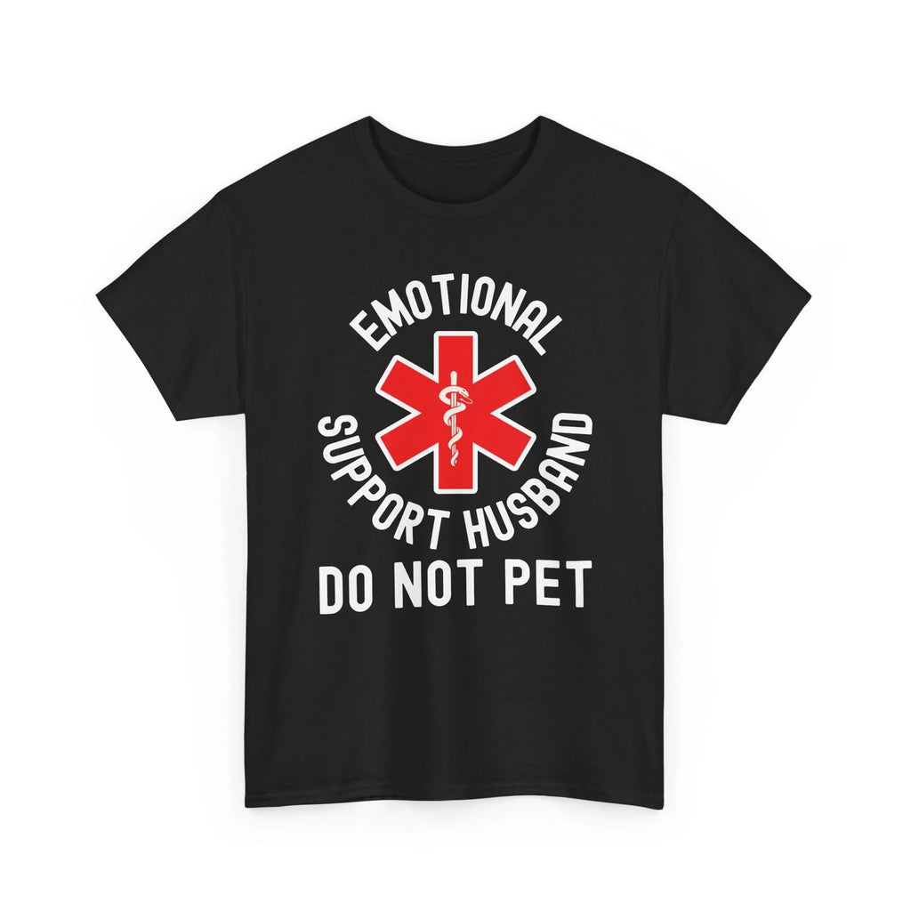 Emotional Support Husband T-Shirt Funny Do Not Pet Humor Gift Snake Emblem