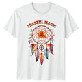 Peaceful Magic Womens T-Shirt Boho Hippie Halloween Gift For Her